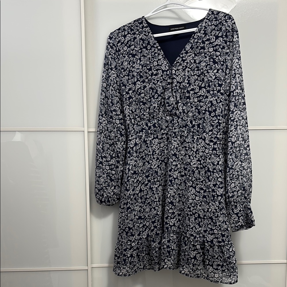Streetwear Society Blue Casual Dress